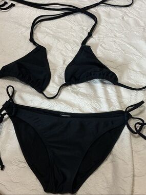Classic Black String Bikini - Women Swim